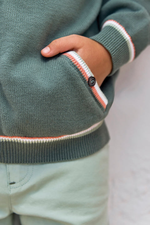 Weste – Khakifarbene Baumwolle - Image principale