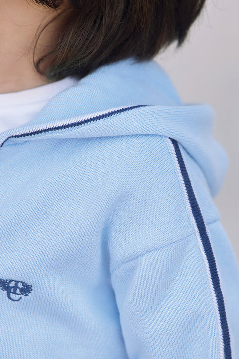 Chaqueta - Azul nube de algodon Capucha - Image principale