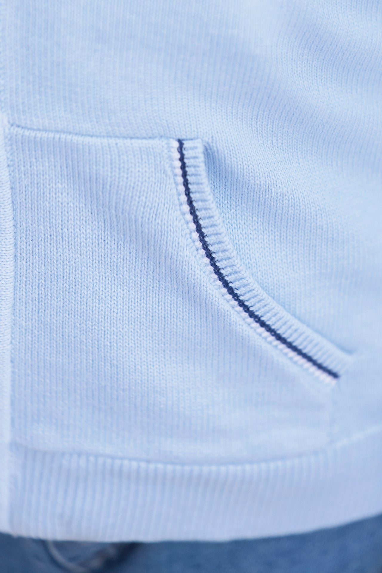Chaqueta - Azul nube de algodon Capucha