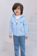 Chaqueta - Azul nube de algodon Capucha