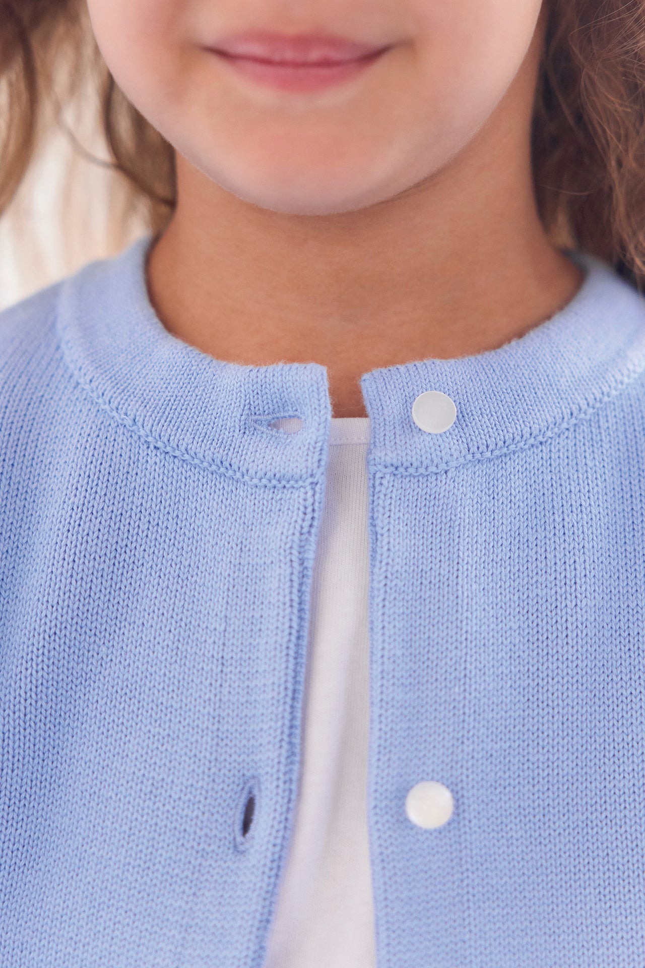 Vest - Azuur Borduurwerk bloemig