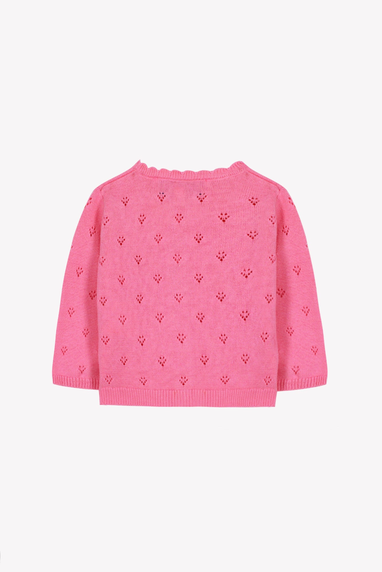 Strickjacke - Rosa durchbrochen