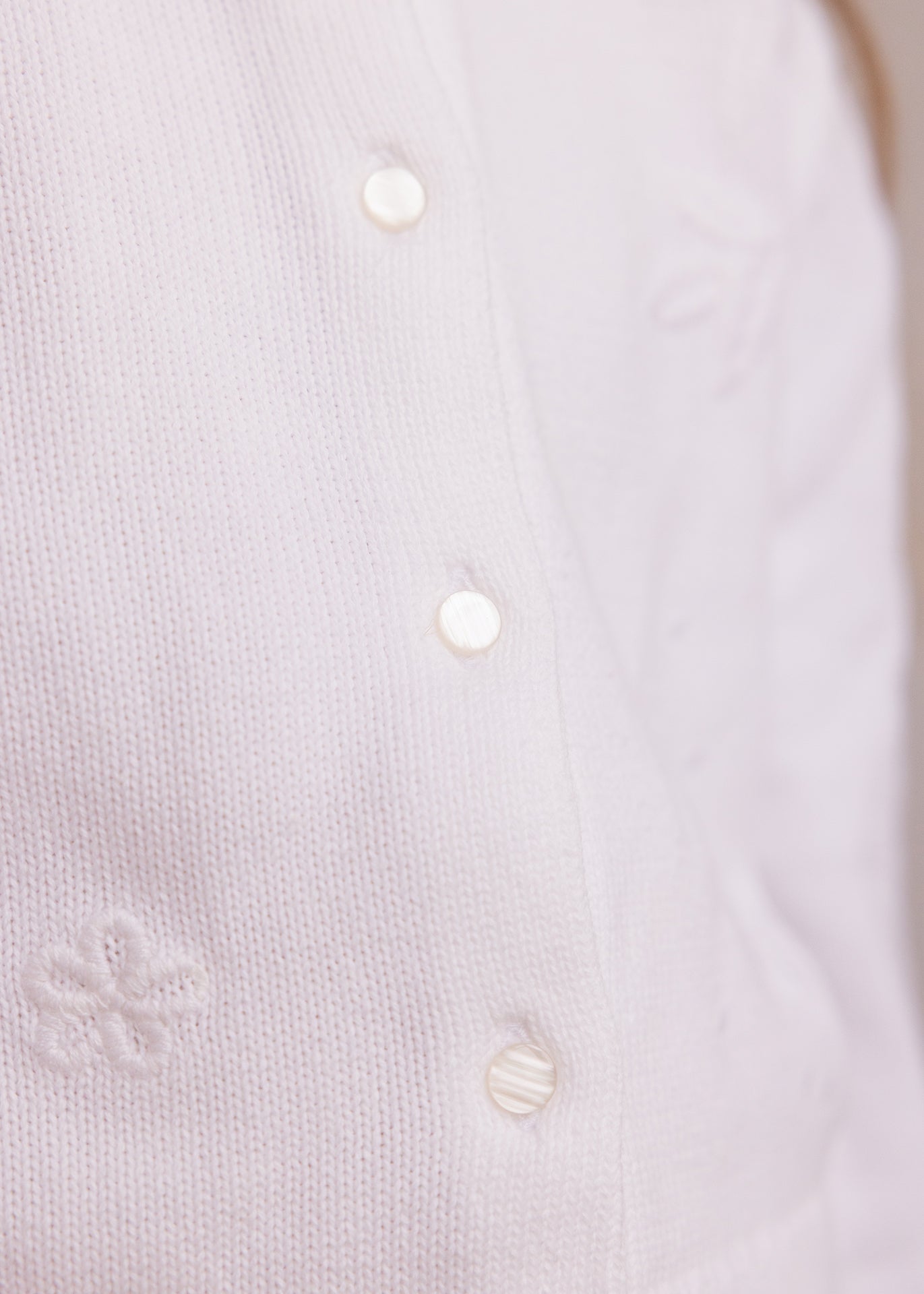 Cardigan - White cotton