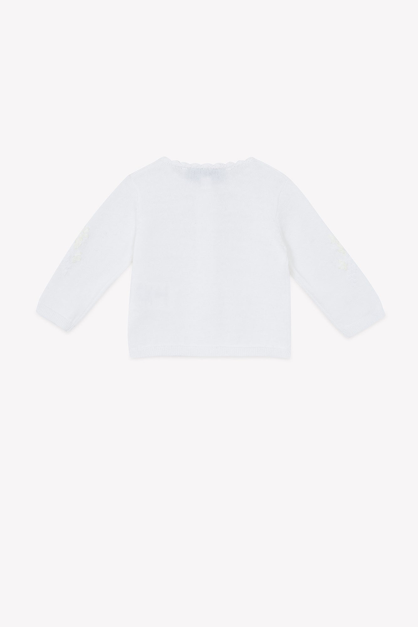 Cardigan - Blanc broderie florale