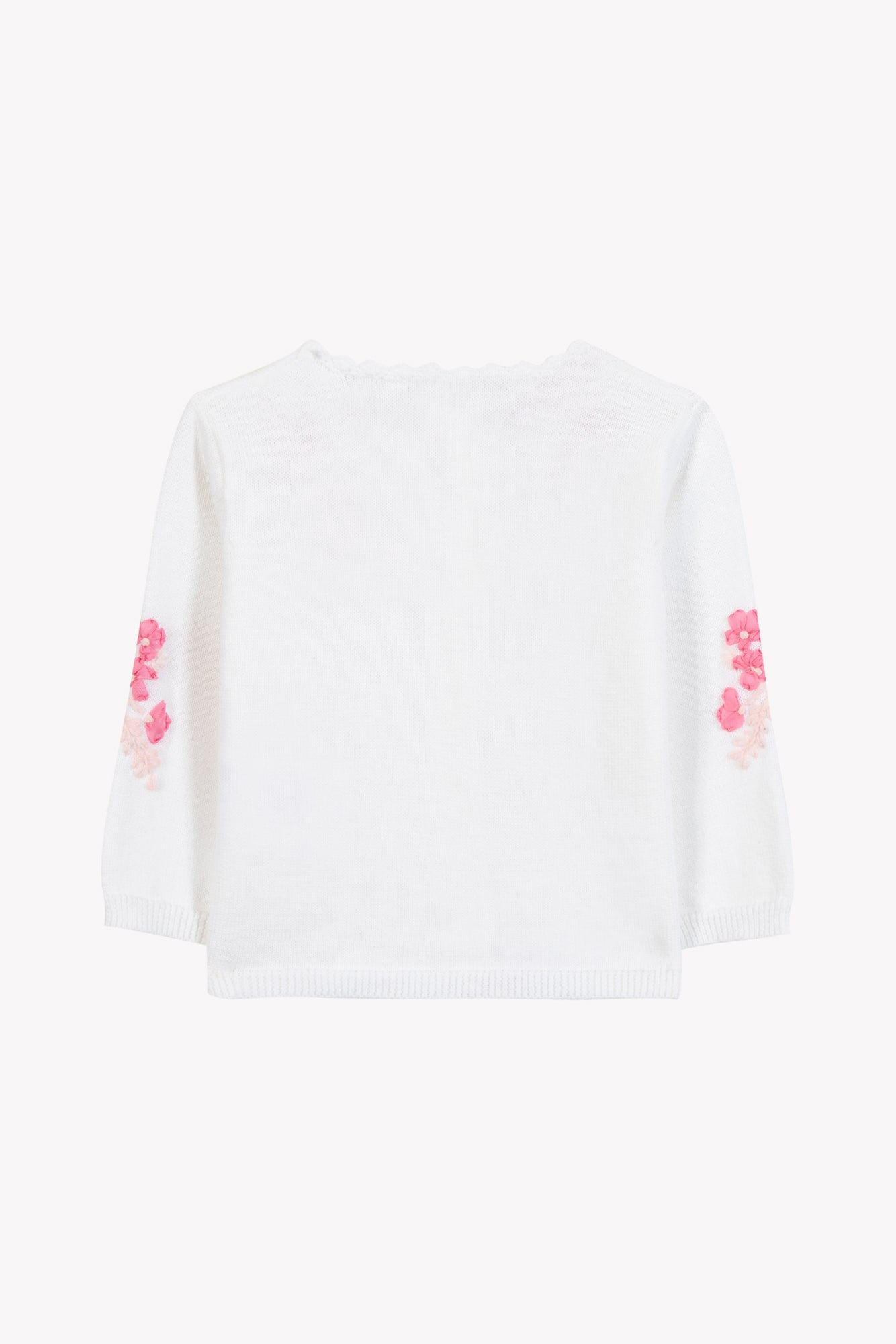 Cardigan - Rose broderie ruban