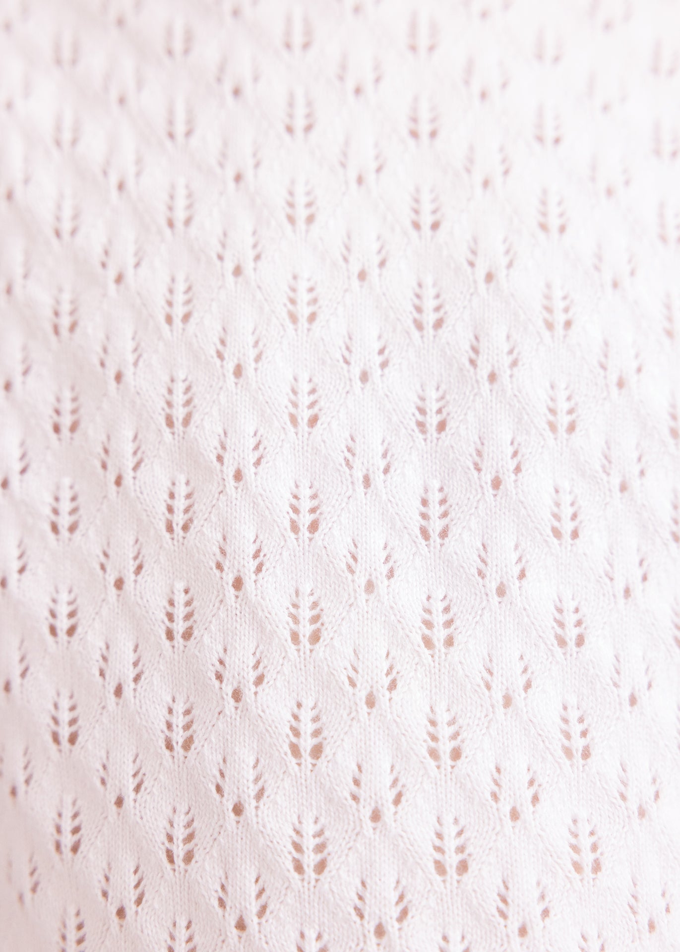 Maglia - Bianco cotone traforato