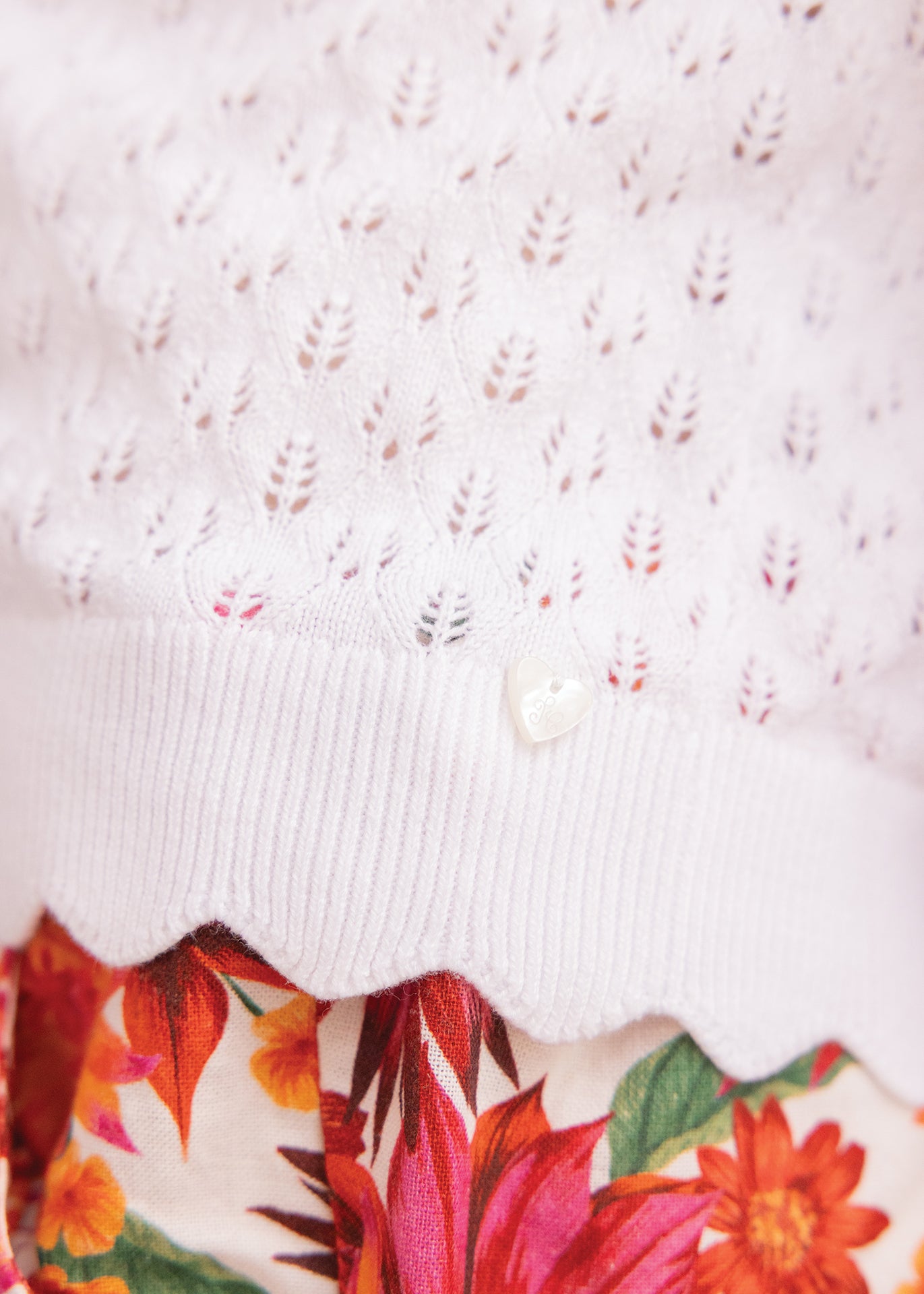Maglia - Bianco cotone traforato
