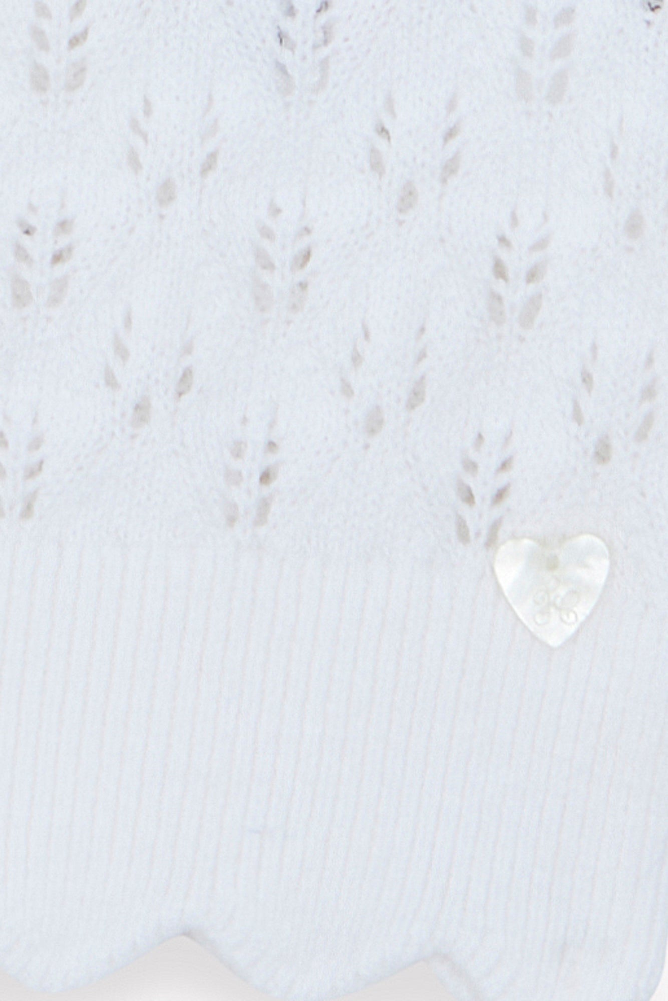 Trui - Wit katoen Geschulpt