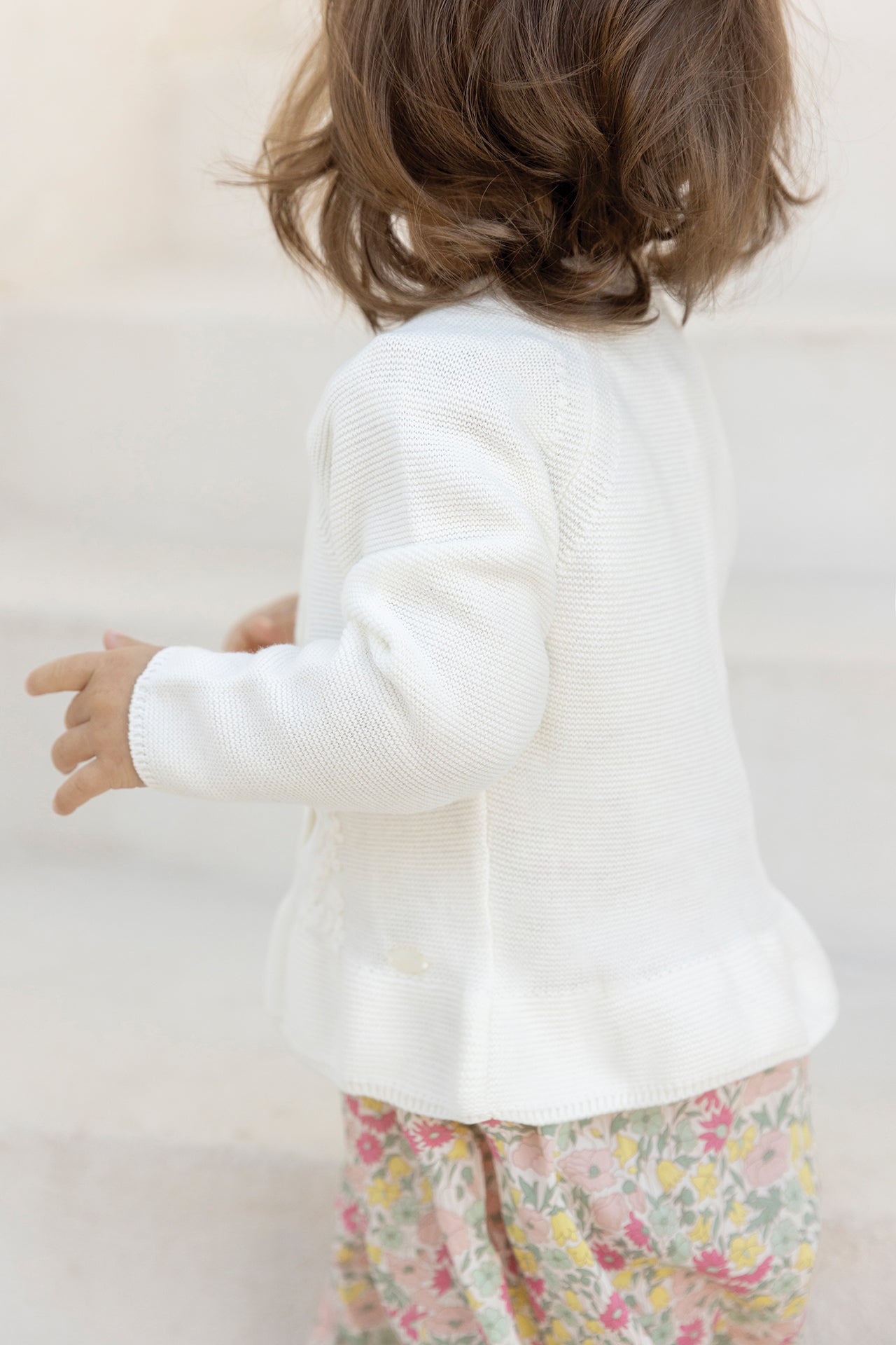 Cardigan - Ecru cotton Embrodery