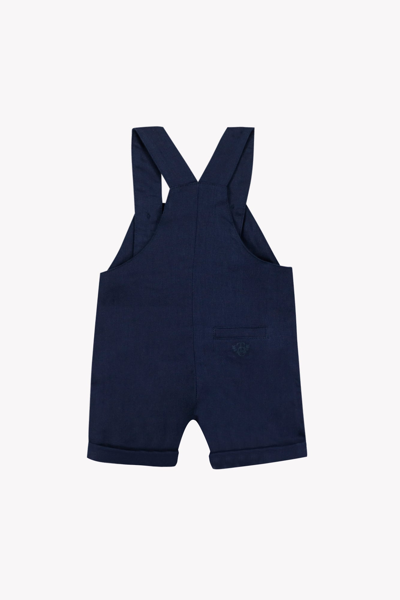 Kurze Overalls - Marineblau Leinen Zeremonie