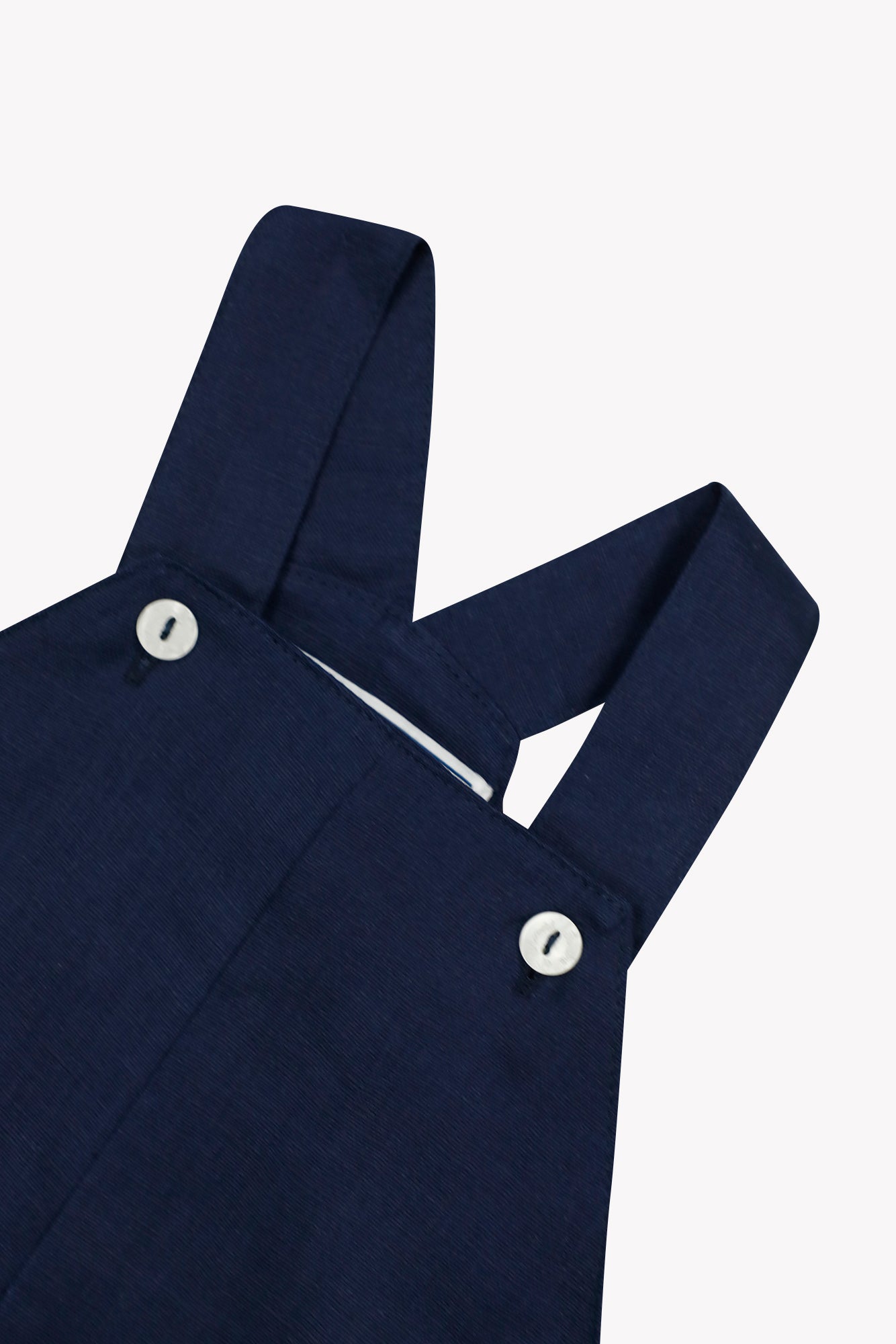 Kurze Overalls - Marineblau Leinen Zeremonie