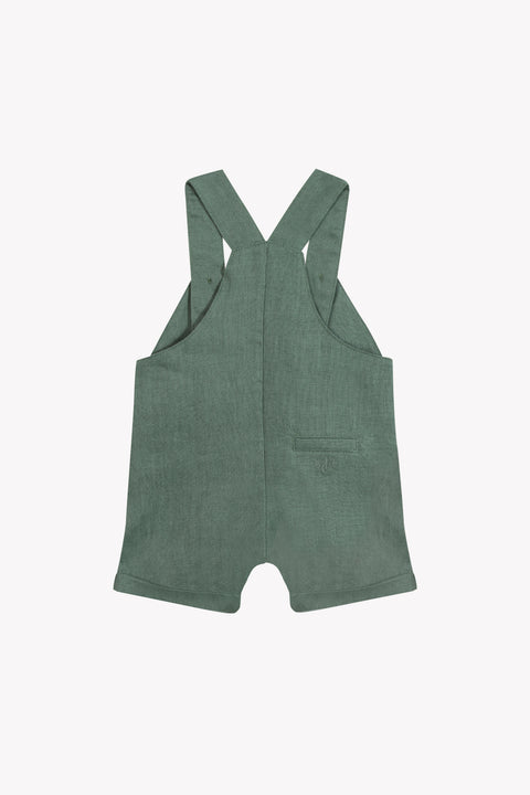 Kurzer Overall – Khaki Leinen - Image principale