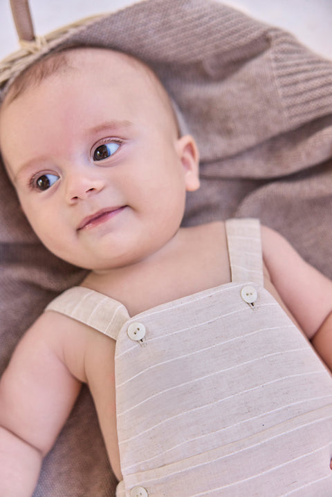 Overalls - Beige Streifens - Image principale