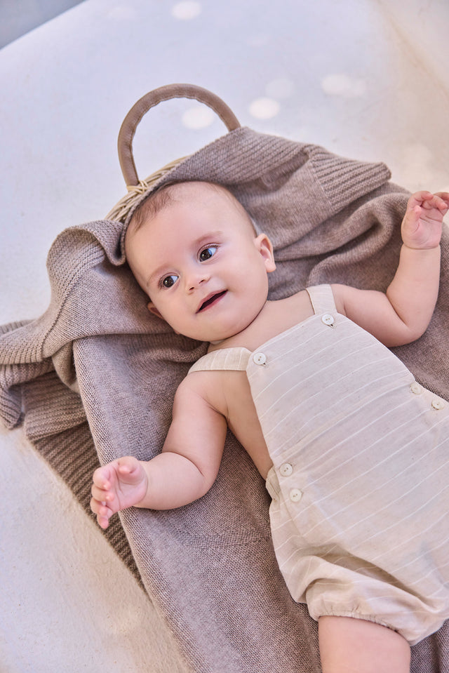 Overalls - Beige Streifens - Image principale