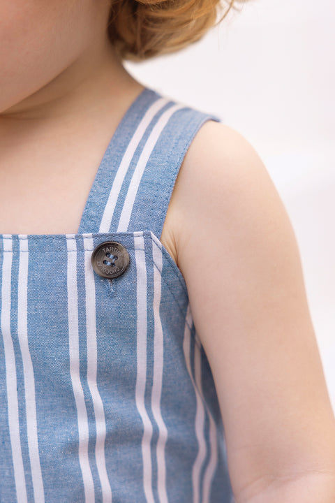 Salopette - Azur coton rayures - Image principale