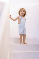 Mono corto - Azul nube de algodon Rayas