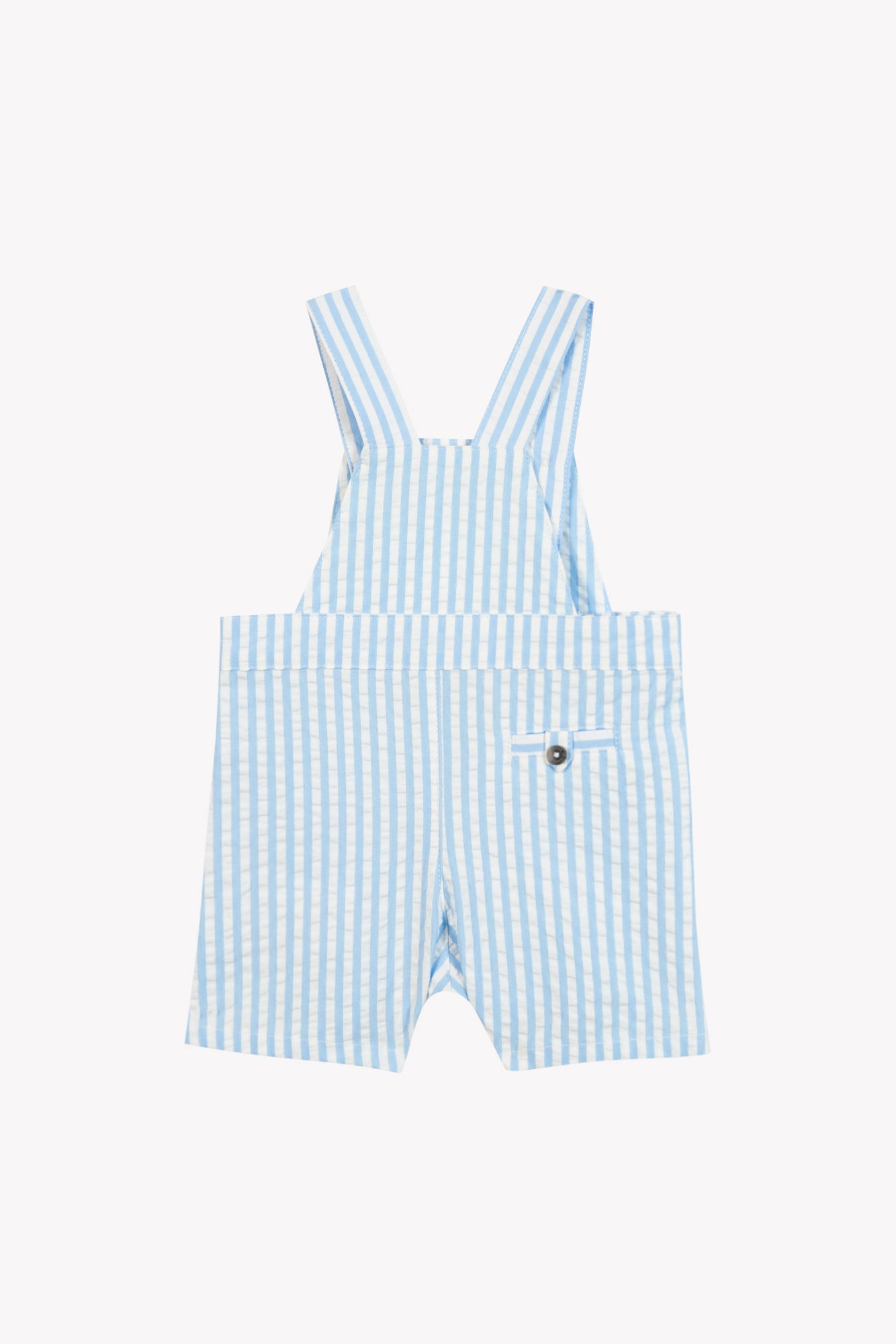 Kurze Overalls - Blau Wolkenbaumwolle Streifens