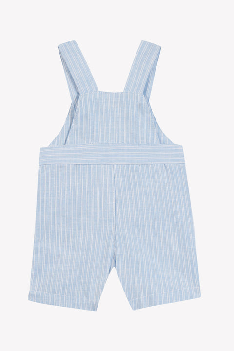 Salopette courte - Bleu nuage rayures - Image principale