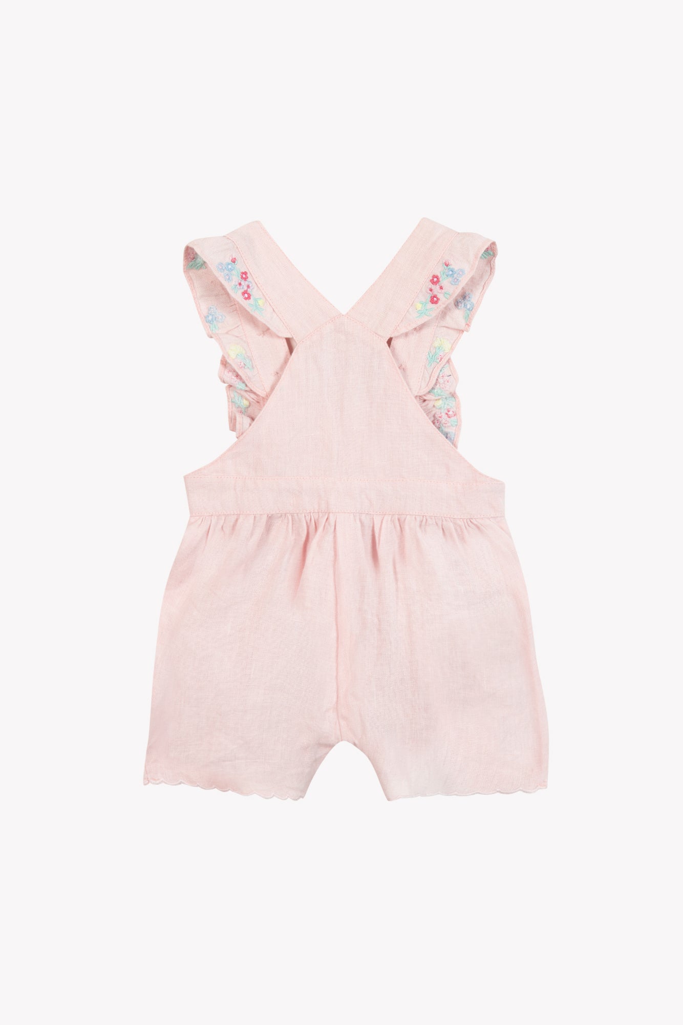 Overalls - Lichtroze Linnen Borduurwerk