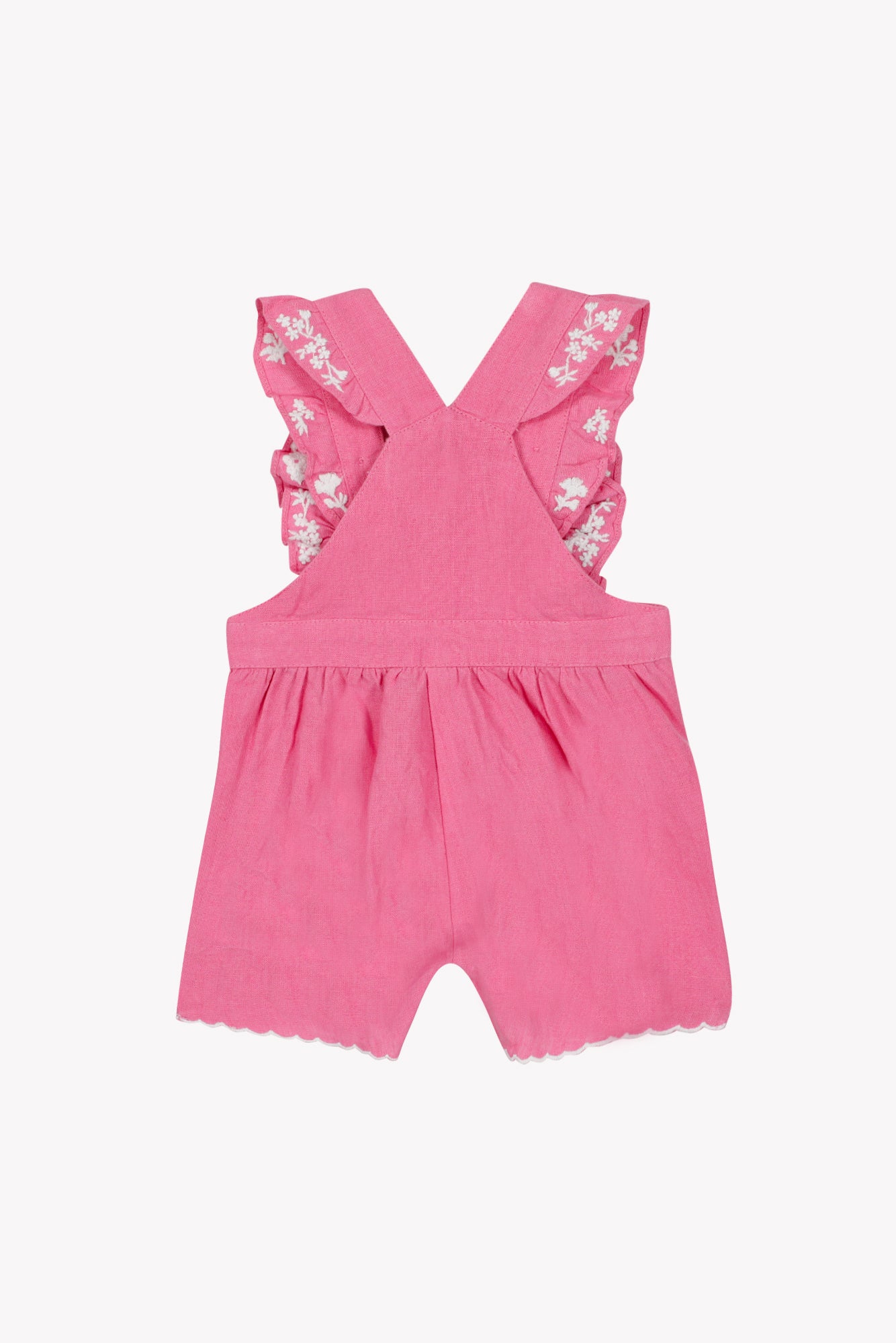 Salopette breve - Rosa biancheria Ricamo