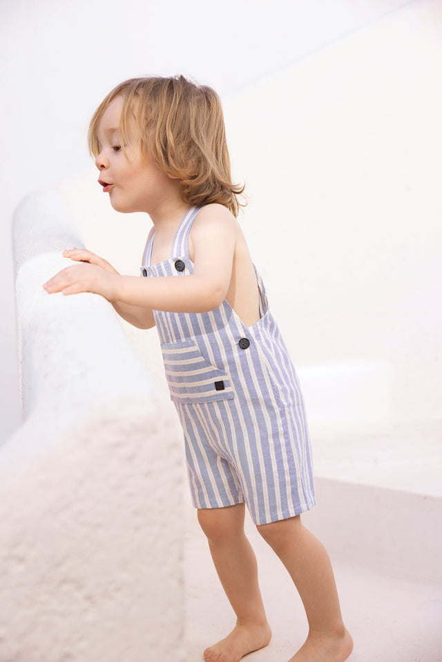 Salopette - Marine coton rayures - Image principale