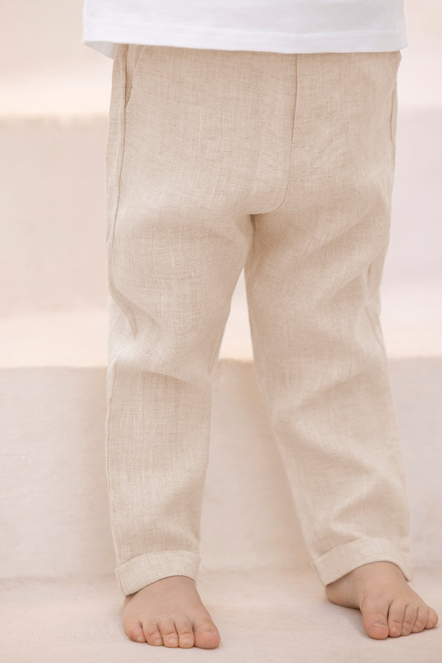Pantaloni - Sabbia di lino Cerimonia - Image principale