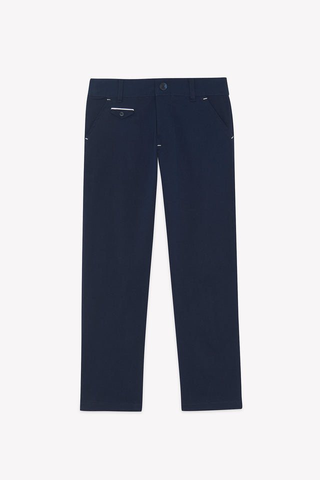 Pantalon - Marine coton cérémonie - Image principale