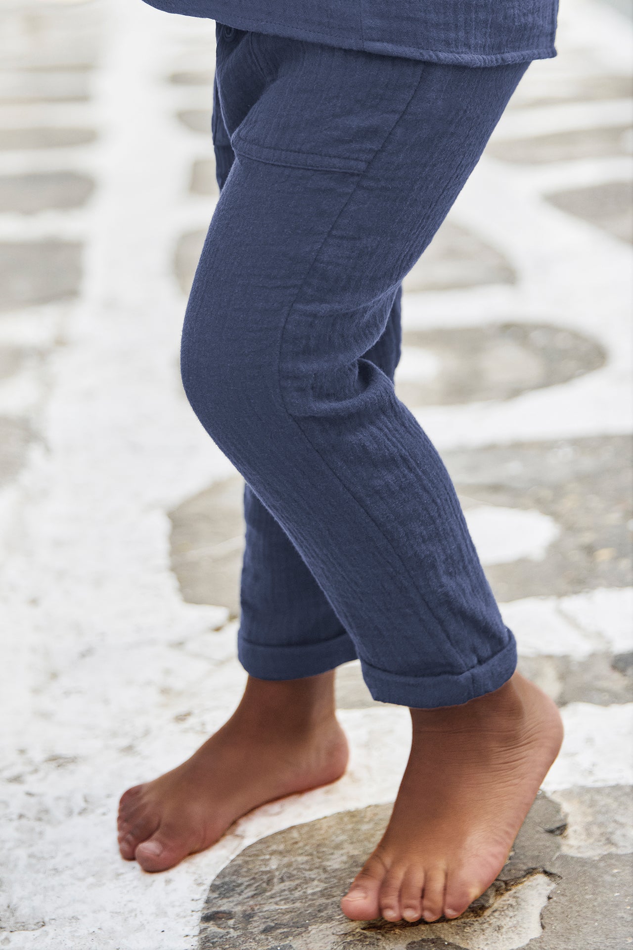 Trousers - Navy cotton