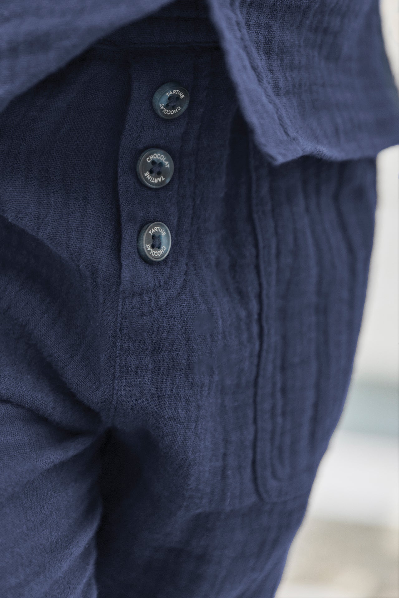 Trousers - Navy cotton