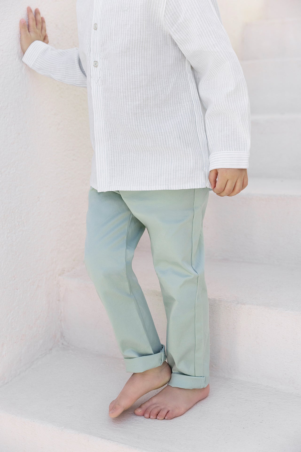 Trousers - Cotton sage