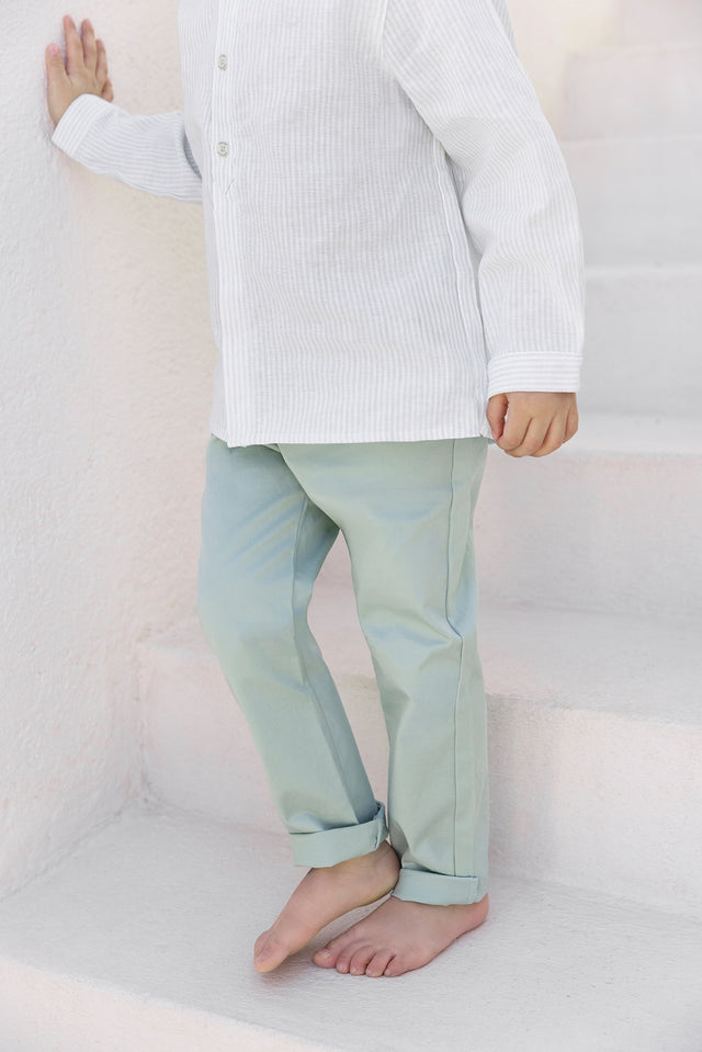 Pantalon - Sauge coton - Image principale