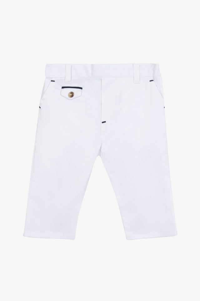 Pantalon - Blanc coton cérémonie - Image principale