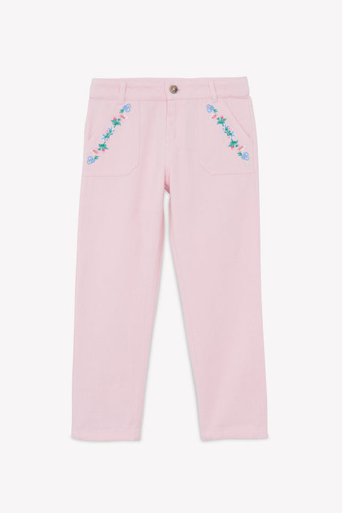 Pantalon - Rose coton broderie - Image principale