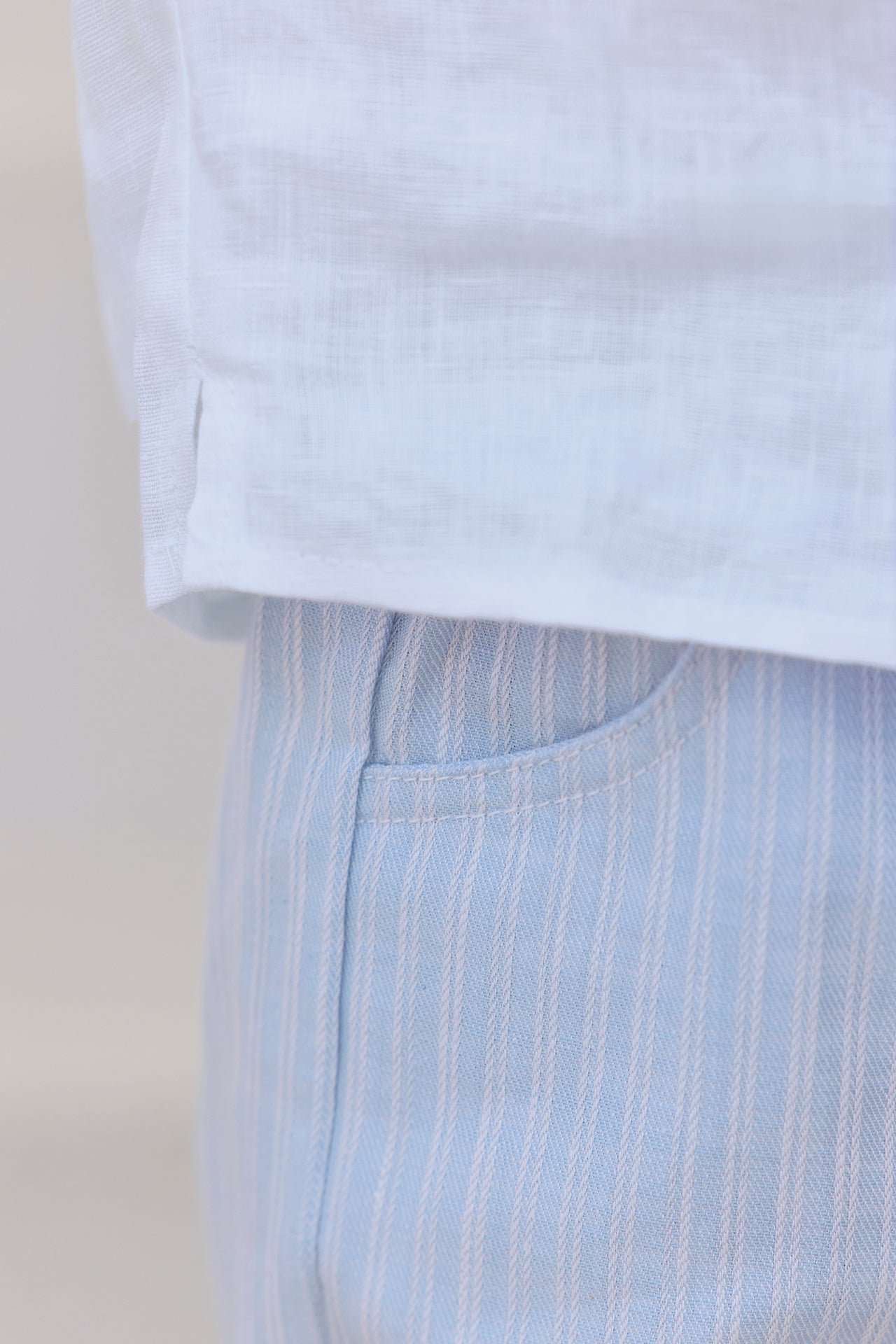 Trousers - Blue cloud Stripes cotton