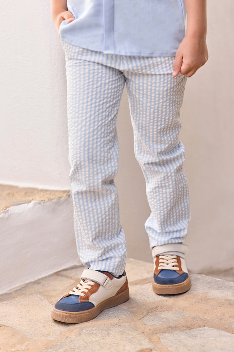 Pantalon - Azul cielo algodón - Image principale