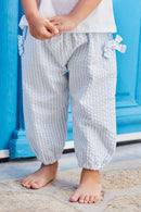 Hosen - Blau Wolkenbaumwolle Streifens