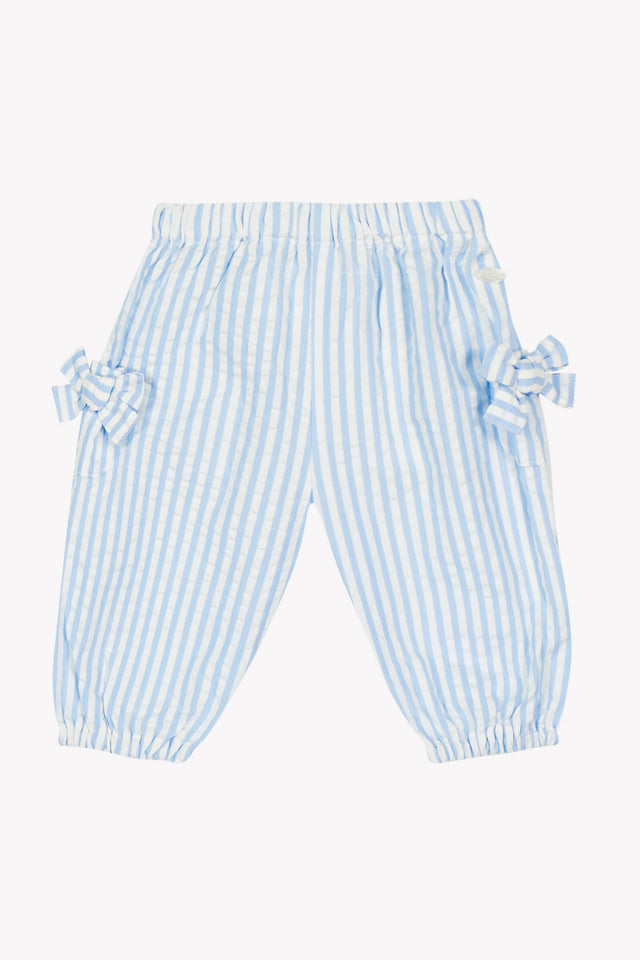 Pantaloni - Blu cotone nuvola Righe - Image principale
