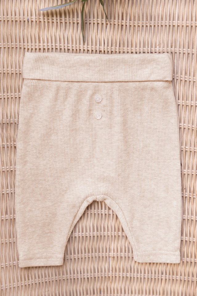 Legging - Beige chiné boutons - Image principale