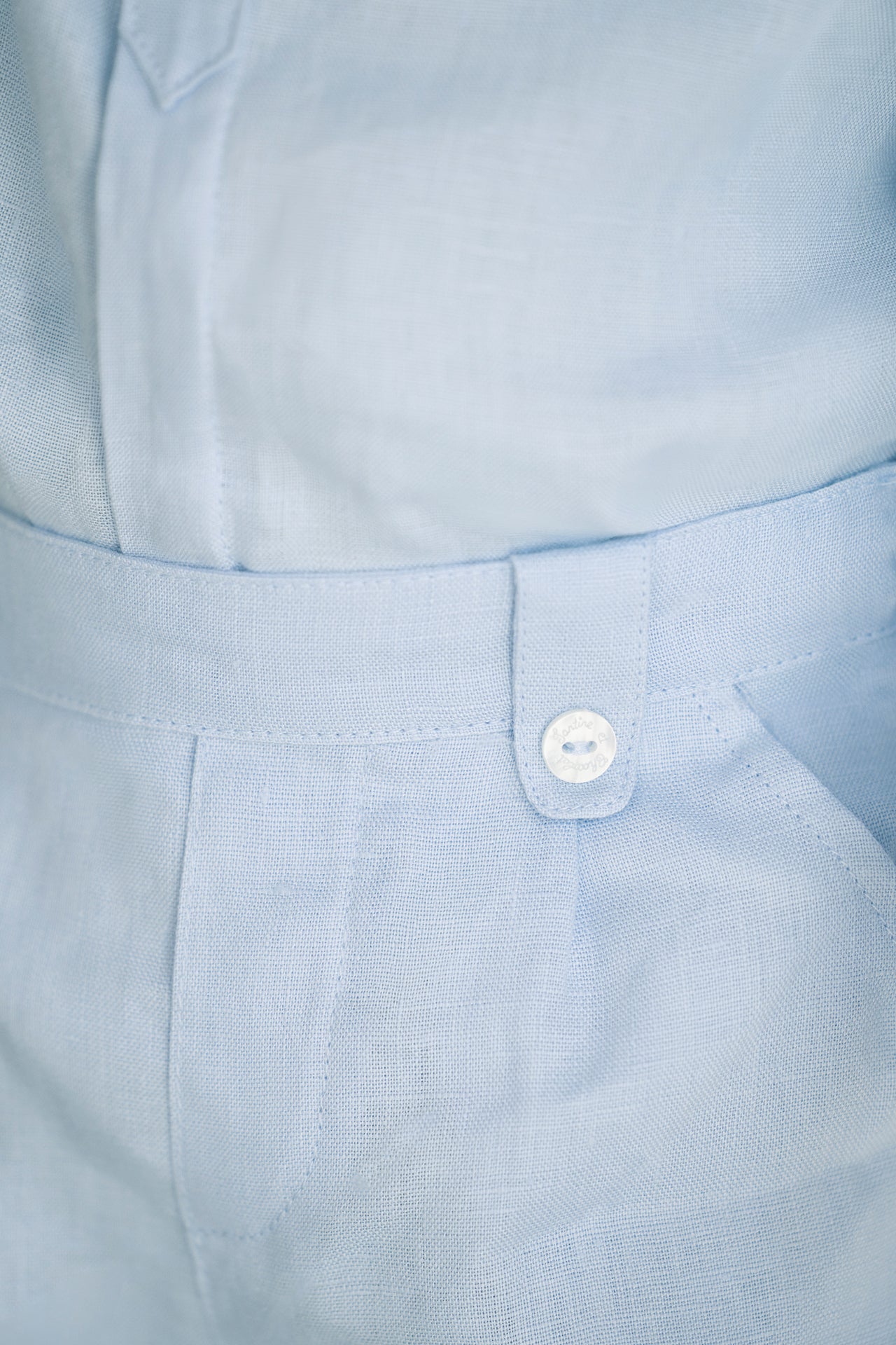 Short - Bleu nuage lin