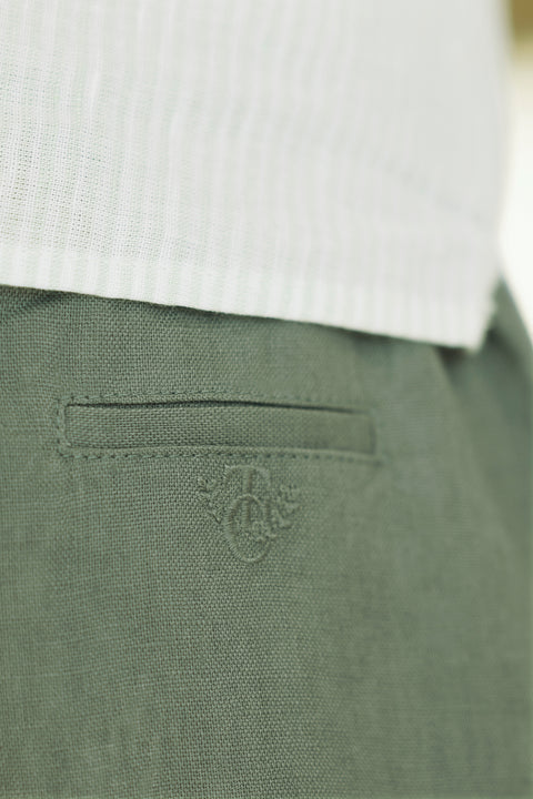 Pantaloncino - Lino kaki Cerimonia - Image principale