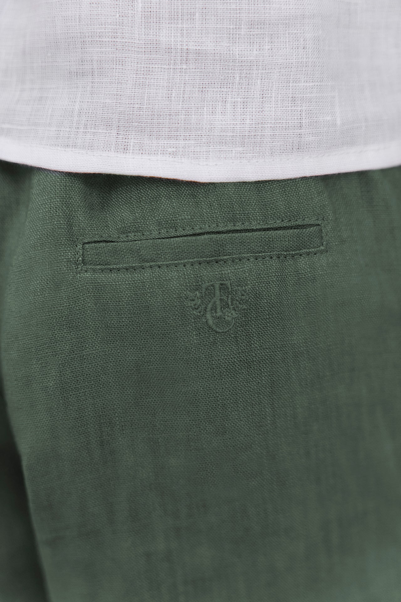 Kurze Hose - Khaki Leinen Zeremonie