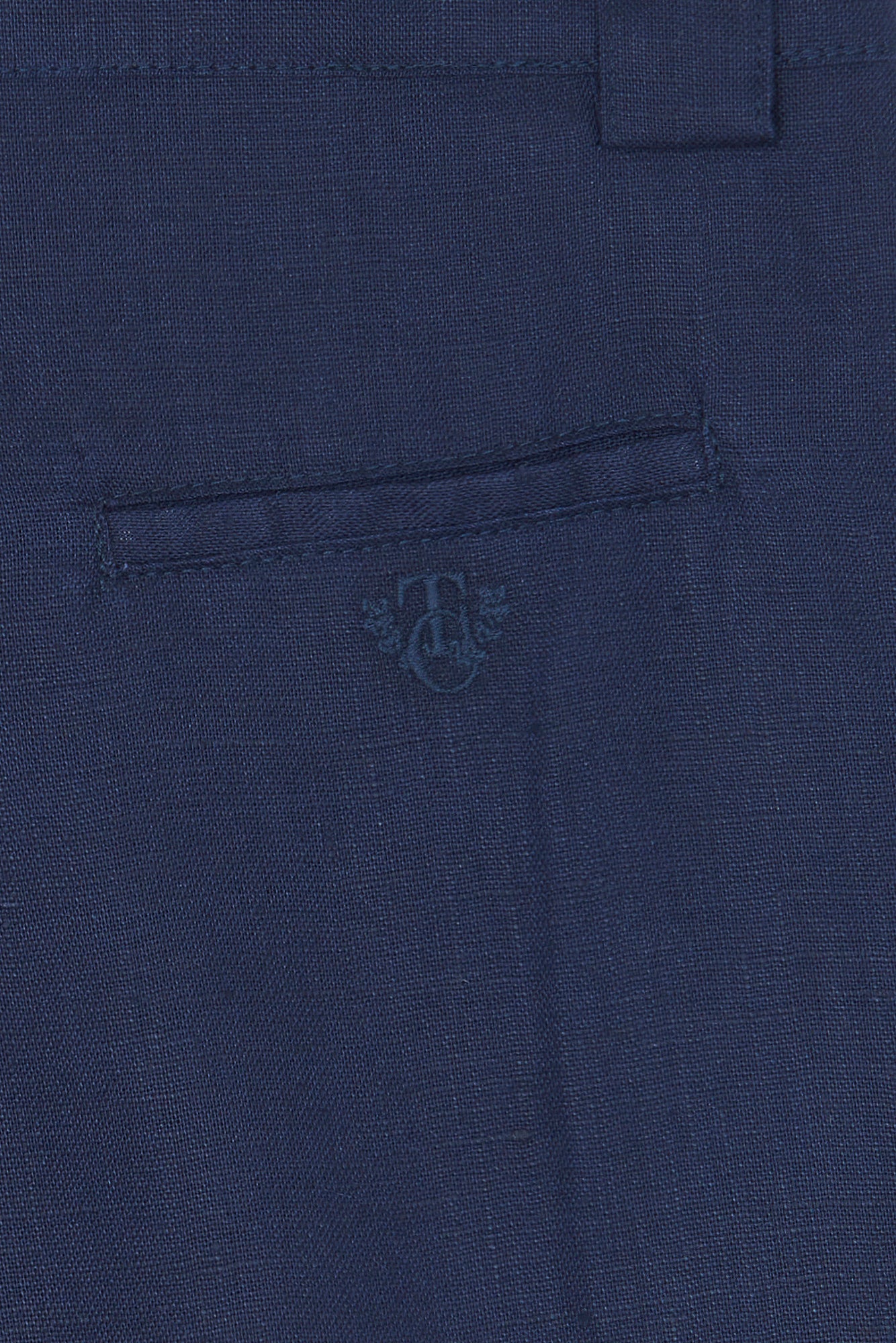 Kurze Hose - Marineblau Leinen Zeremonie