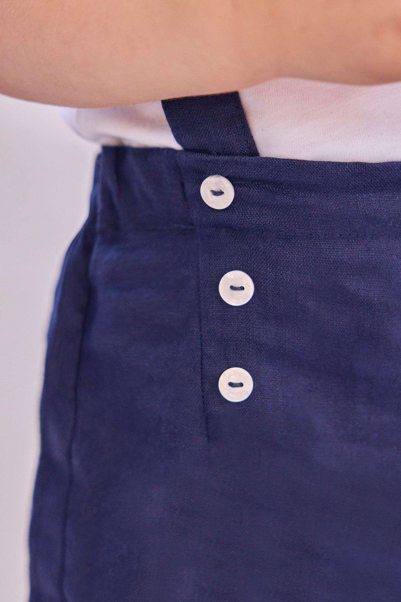 Overalls - Marineblau Leinen