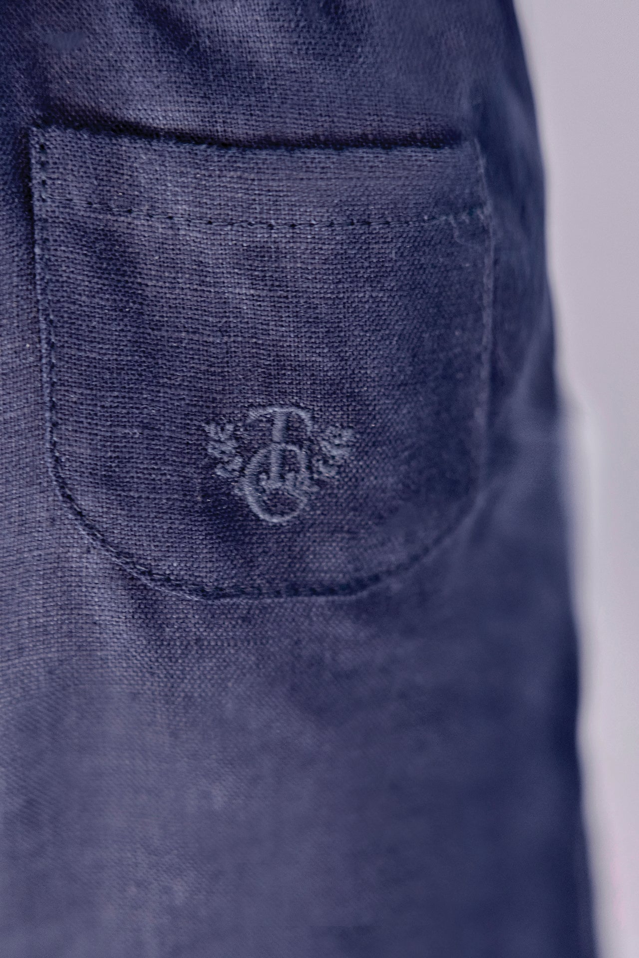 Overalls - Marineblau Leinen