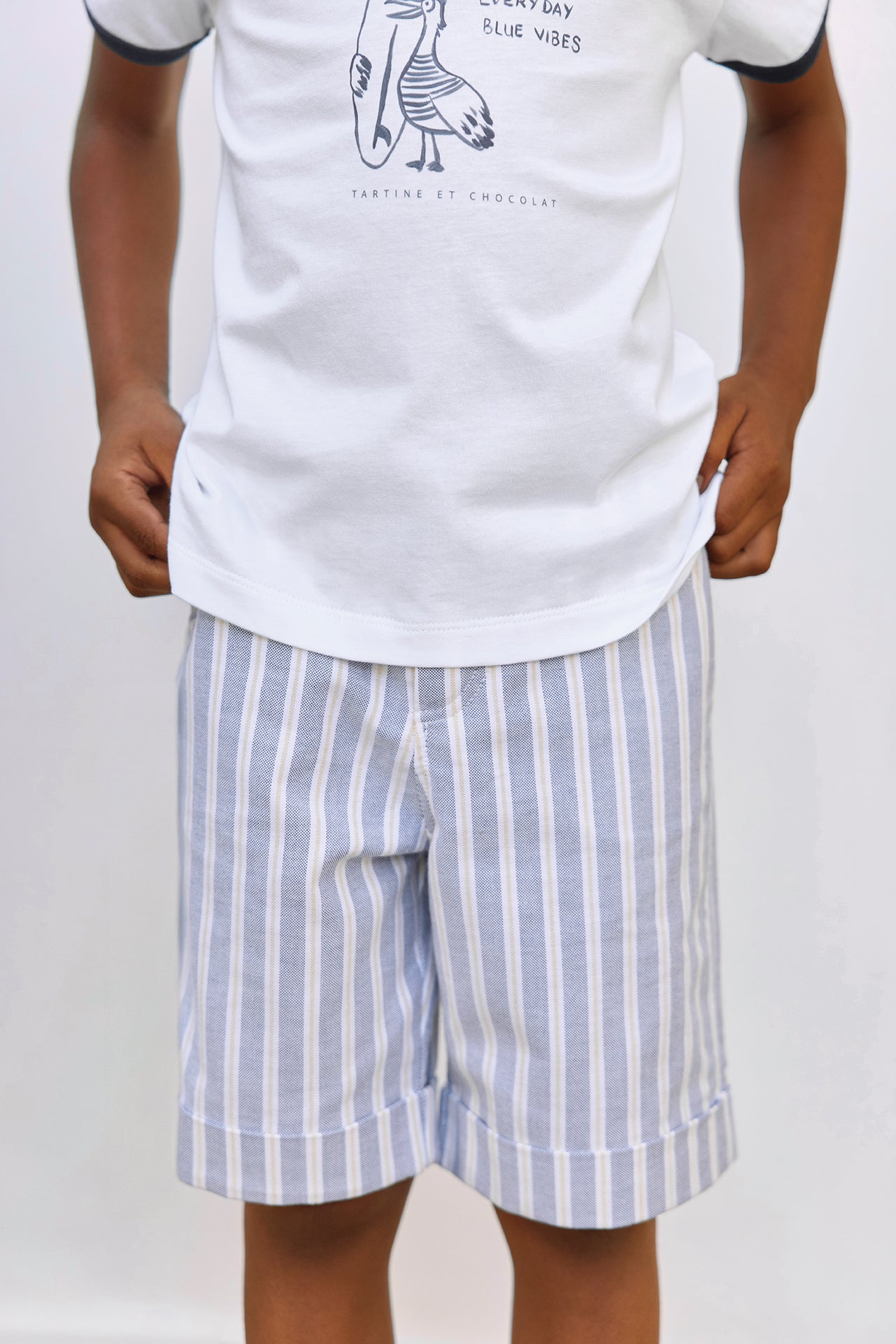 Kurze Hose - Blau Cloud Cotton TC-Abzeichen