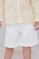 Pantaloncino - Bianco cotone Cerimonia