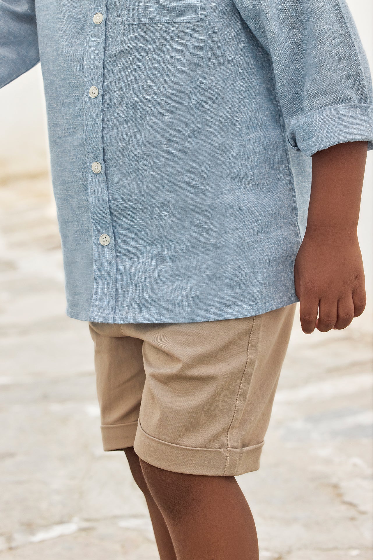 Kurze Hose - Baumwollsand