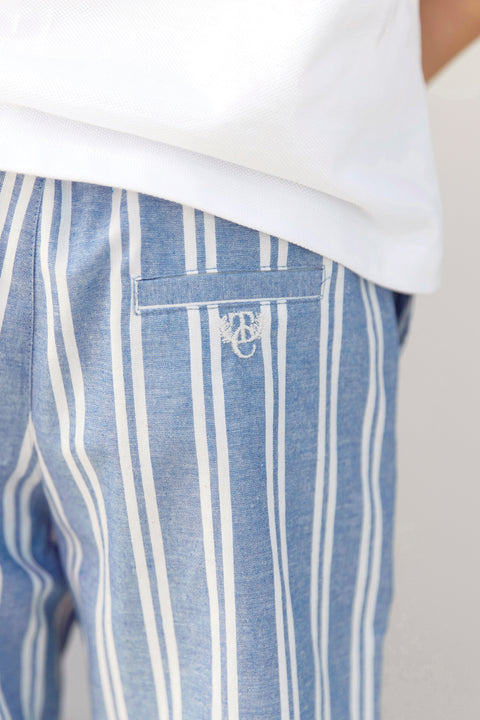 Kurze Hose - Indigo Streifens - Image principale