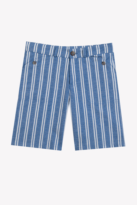 Kurze Hose - Indigo Streifens - Image principale