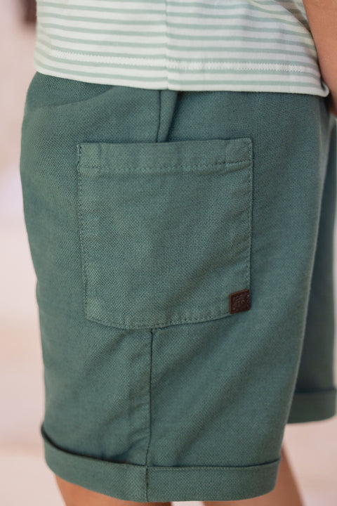 Short - Kaki ourlet coton - Image principale